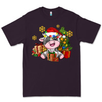 Plum little cute christmas cow Premium Tee - AdoDesignShop
