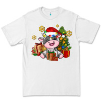 White little cute christmas cow Premium Tee - AdoDesignShop