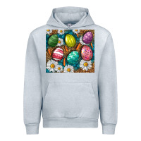 Heather Grey Easter Eggs Tumbler Urban Hoodie - BundleAndBundleShop