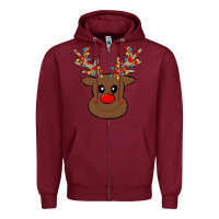 Burgundy Rudolph Zipper Hoodie - Bettercallsaul