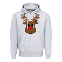 Heather Grey Rudolph Zipper Hoodie - Bettercallsaul
