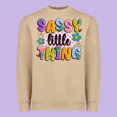 Sassy Little Thing Heavyweight Sweatshirt Designed By Maliassmallbusiness