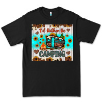 Black i’d rather be camping Premium Tee - JahusDesignShop