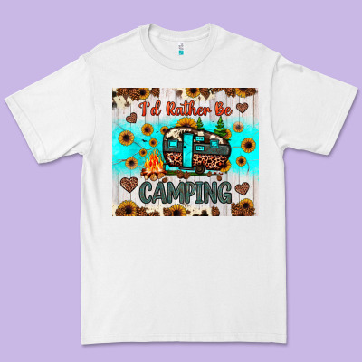 I’d Rather Be Camping Premium Tee Designed By Jahusdesignshop