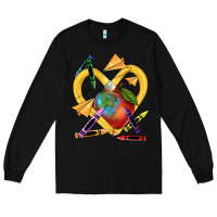 Black heart pencil Long Sleeve Tee - NancyCooperArtShop