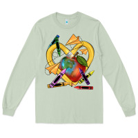 Matcha heart pencil Long Sleeve Tee - NancyCooperArtShop