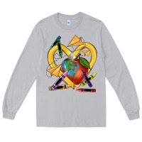 Moon Dust heart pencil Long Sleeve Tee - NancyCooperArtShop