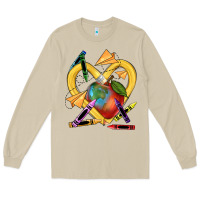 Mushroom heart pencil Long Sleeve Tee - NancyCooperArtShop