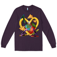 Plum heart pencil Long Sleeve Tee - NancyCooperArtShop