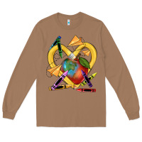 Toasted Coconut heart pencil Long Sleeve Tee - NancyCooperArtShop