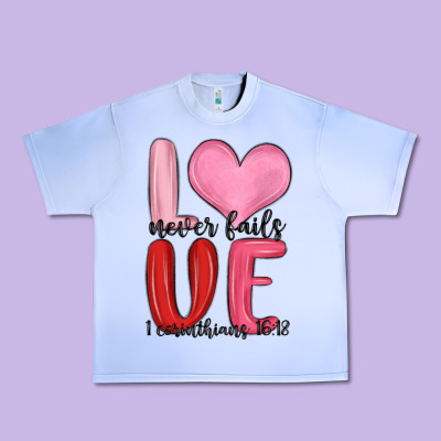 Love Never Fails Valentine S Day Urban Heavy Tee Designed By Maliassmallbusiness