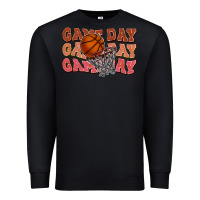Black game day game day game day basketball Premium Sweatshirt - HowdyJamesFarm