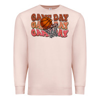 Pale Pink game day game day game day basketball Premium Sweatshirt - HowdyJamesFarm