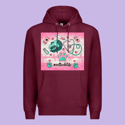 #vettechlife Premium Hoodie Designed By Tumblerdesignbyshophia