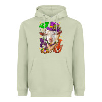 Matcha Mardi Gras Goat Heavyweight Hoodie - HowdyJamesFarm