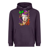 Plum Mardi Gras Goat Heavyweight Hoodie - HowdyJamesFarm