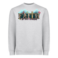 Heather Grey faith can move mountains cross Heavyweight Sweatshirt - NancyCooperArtShop