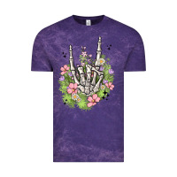 Cloud Purple skeleton flowers Vintage Tee - MaliasSmallBusiness