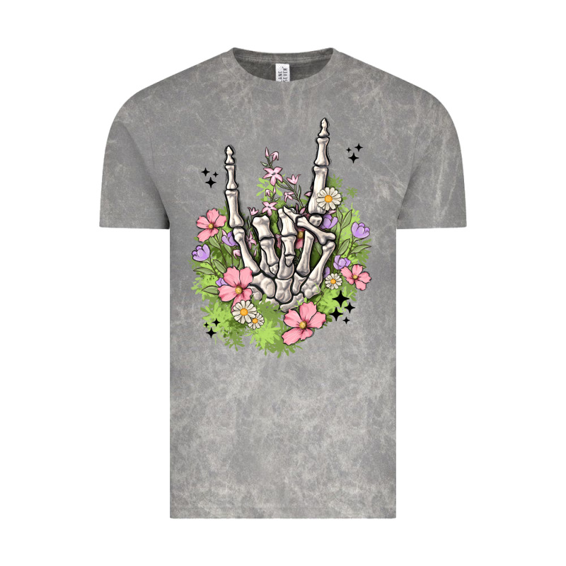 Skeleton Flowers Vintage Tee by MaliasSmallBusiness | Teevron