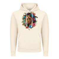 Vintage Artic quarter horse floral Vintage Hoodie - LillyAllenDesigns