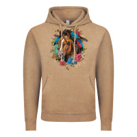 Quarter Horse Floral Vintage Hoodie | Teevron