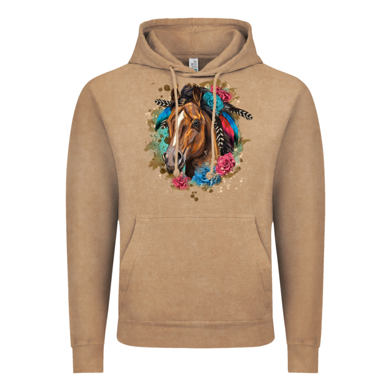 Quarter Horse Floral Vintage Hoodie by LillyAllenDesigns | Teevron