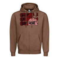 Chestnut surf, sleep, eat Zipper Hoodie - Bettercallsaul