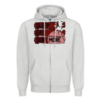 Dove Grey surf, sleep, eat Zipper Hoodie - Bettercallsaul