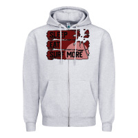 Heather Grey surf, sleep, eat Zipper Hoodie - Bettercallsaul