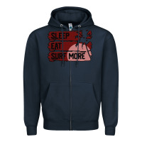 Navy surf, sleep, eat Zipper Hoodie - Bettercallsaul