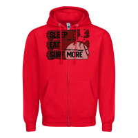 Red surf, sleep, eat Zipper Hoodie - Bettercallsaul
