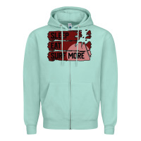 Seafoam surf, sleep, eat Zipper Hoodie - Bettercallsaul