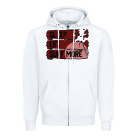 White surf, sleep, eat Zipper Hoodie - Bettercallsaul