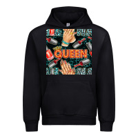 Black nail queen hand and polish with lights and leopard seamless pattern bb Urban Hoodie - BundleAndBundleShop