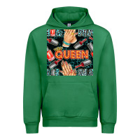 Emerald nail queen hand and polish with lights and leopard seamless pattern bb Urban Hoodie - BundleAndBundleShop