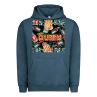 Pigment Midnight Navy nail queen hand and polish with lights and leopard seamless pattern bb Urban Hoodie - BundleAndBundleShop