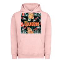 Pigment Salmon nail queen hand and polish with lights and leopard seamless pattern bb Urban Hoodie - BundleAndBundleShop