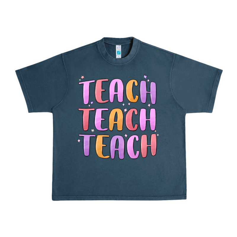 Teach Teach Varsity Urban Heavy Tee by MaliasSmallBusiness | Teevron