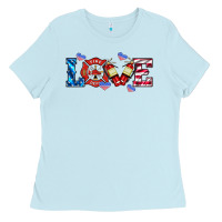 Baby Blue firefighter love Ladies Tee - HRA Design Shop