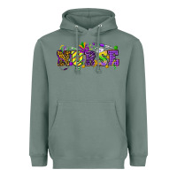 Sage Mardi Gras Day nurse Heavyweight Hoodie - HowdyJamesFarm