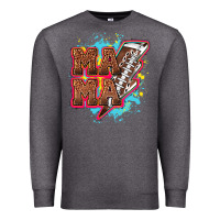 Charcoal Heather Mama Football lightning bolt Premium Sweatshirt - HowdyJamesFarm