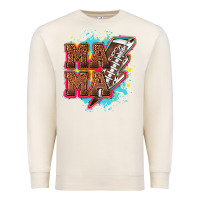 Sandshell Mama Football lightning bolt Premium Sweatshirt - HowdyJamesFarm