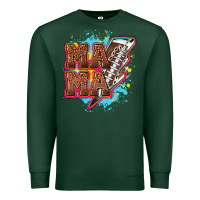 Sports Green Mama Football lightning bolt Premium Sweatshirt - HowdyJamesFarm