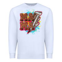 White Mama Football lightning bolt Premium Sweatshirt - HowdyJamesFarm