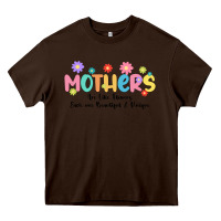 Chocolate Brown mothers are like flower Heavy Core Tee - JahusDesignShop