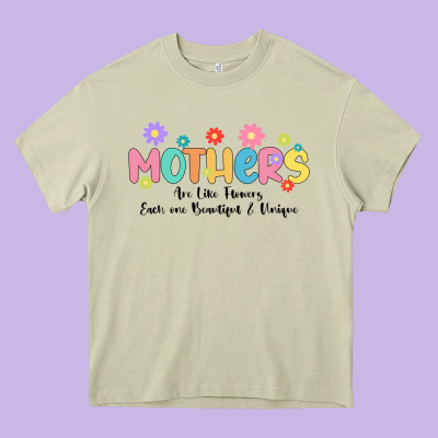 Mothers Are Like Flower Heavy Core Tee Designed By Jahusdesignshop