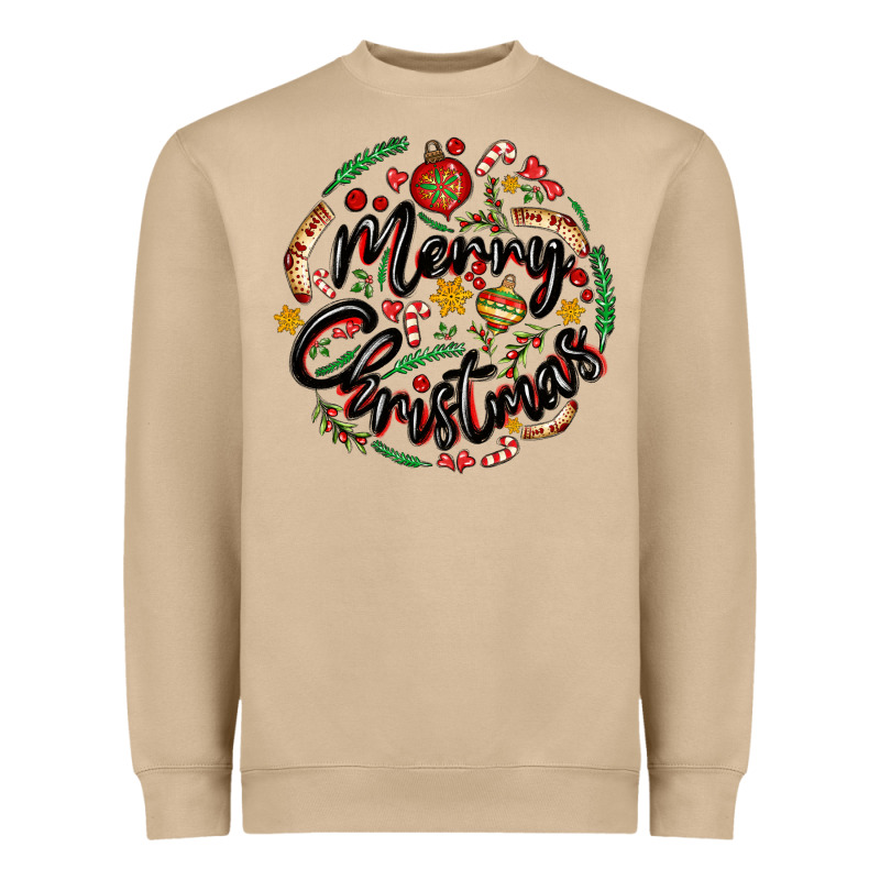 Merry Christmas Heavyweight Sweatshirt by MaliasSmallBusiness | Teevron