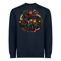 Navy merry christmas Heavyweight Sweatshirt - MaliasSmallBusiness