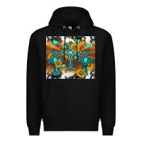 Black western crosses and sunflowers Premium Hoodie - TumblerDesignByShophia