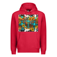 Cardinal western crosses and sunflowers Premium Hoodie - TumblerDesignByShophia